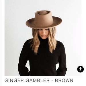 Never worn GIGI pip gambler hat in brown